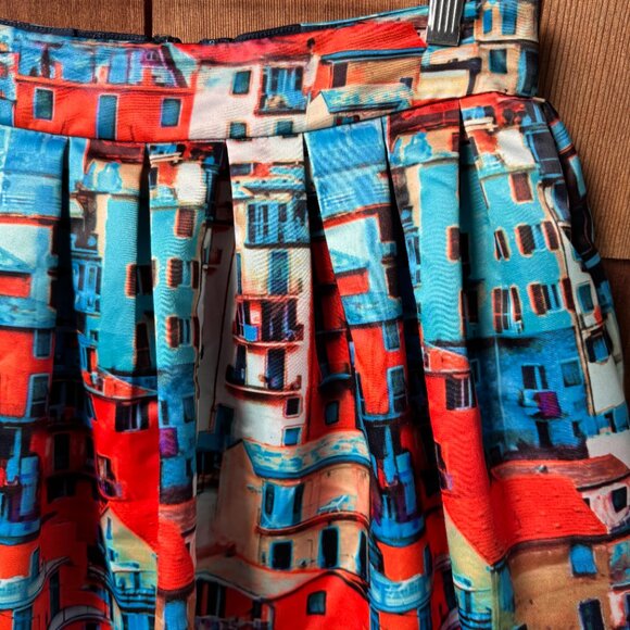 Alice + Olivia Box Pleat Skirt in Venetian Butterfly Paradise - Women's 8 - Picture 3 of 11